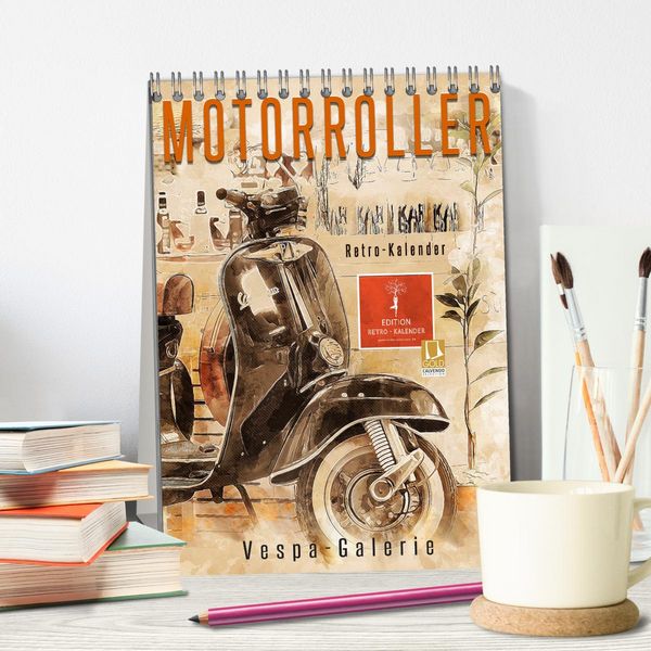 Produktbild: Motorroller - Vespa Galerie (Tischkalender 2026 DIN A5 hoch), CALVENDO Monatskalender