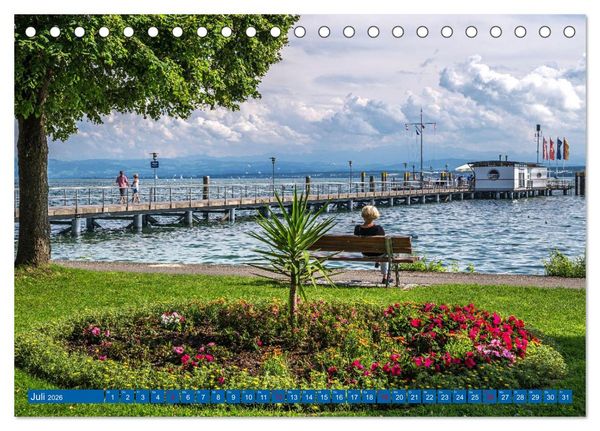 Produktbild: Drei L&auml;nder ein See - Bodensee (Tischkalender 2026 DIN A5 quer), CALVENDO Monatskalender