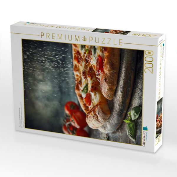 Produktbild: CALVENDO Puzzle Pizza, knuspriger Boden, Mozzarella & Basilikum | 2000 Teile Lege-Gr&ouml;&szlig;e 90x67cm Foto-Puzzle f&uuml;r gl&uuml;ckliche Stunden