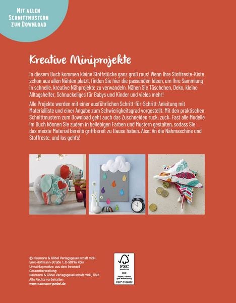 Produktbild: Sch&ouml;nes aus Stoffresten n&auml;hen I Accessoires, Deko & Geschenke