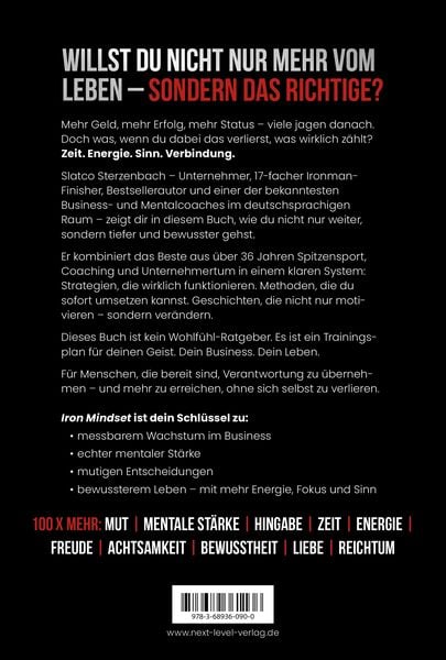 Produktbild: Iron Mindset  Wie du mentale St&auml;rke f&uuml;r ein erfolgreiches Leben entwickelst, Sp