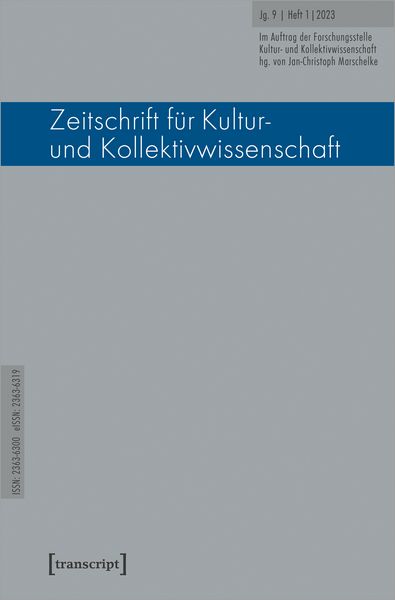 Produktbild: Zeitschrift f&uuml;r Kultur- und Kollektivwissenschaft