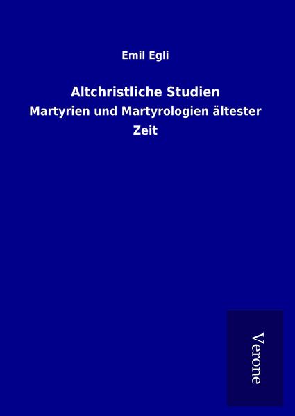 Produktbild: Altchristliche Studien