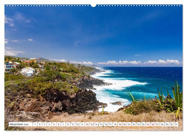 Produktbild: &Icirc;le de la R&eacute;union - Le paradis fran&ccedil;ais dans l'oc&eacute;an Indien (Calendrier mural 2026 DIN A2 vertical) calendrier de bureau