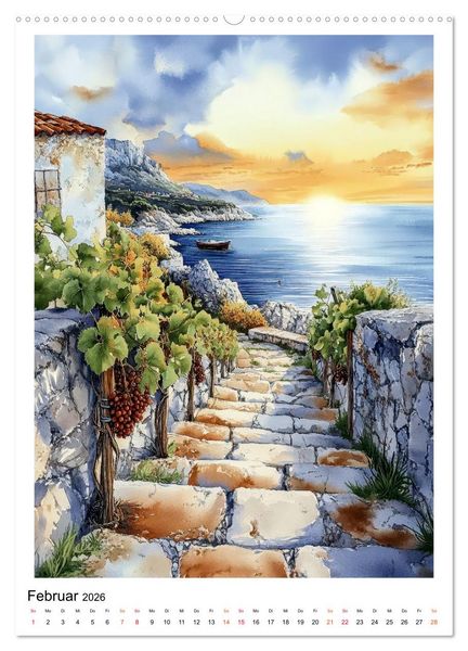 Produktbild: Kroatien - Natur, St&auml;dte, Lebensgef&uuml;hl (Wandkalender 2026 DIN A2 hoch), CALVENDO Monatskalender