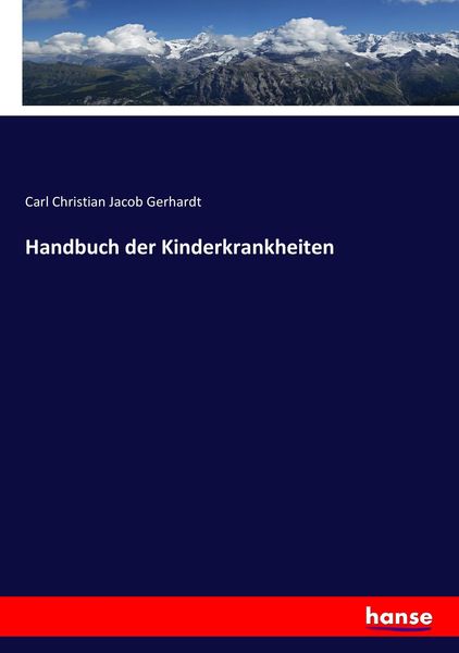 Produktbild: Handbuch der Kinderkrankheiten