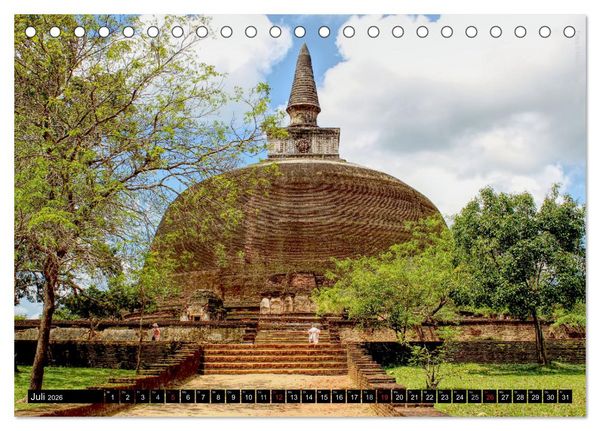 Produktbild: Sri Lanka 2026 Kulturh&ouml;hepunkte (Tischkalender 2026 DIN A5 quer), CALVENDO Monatskalender