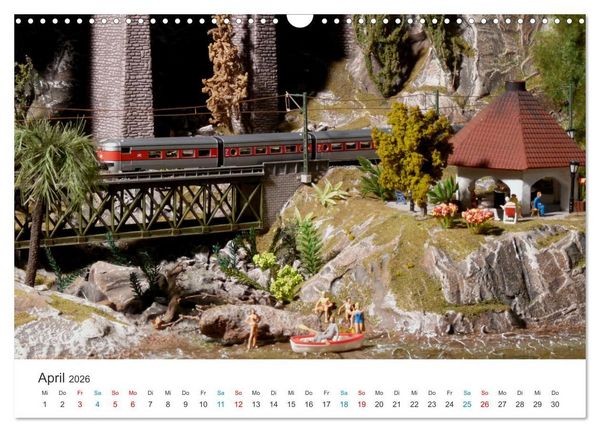 Produktbild: Miniaturbahnen international (Wandkalender 2026 DIN A3 quer), CALVENDO Monatskalender