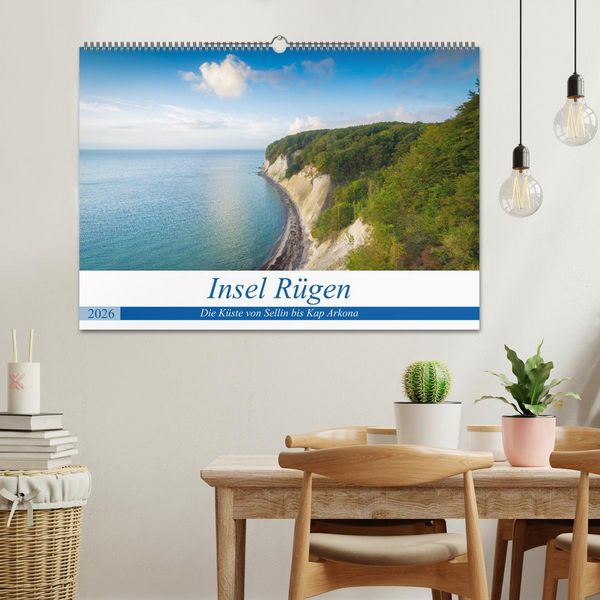 Produktbild: Insel R&uuml;gen - Die K&uuml;ste von Sellin bis Kap Arkona (Wandkalender 2026 DIN A2 quer), CALVENDO Monatskalender