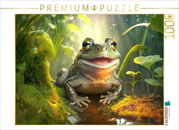 CALVENDO Puzzle Frosch | 1000 Teile Lege-Größe 64x48cm Foto-Puzzle für glückliche Stunden