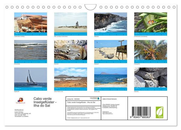 Produktbild: Cabo verde Inselgefl&uuml;ster - Ilha do Sal (Wandkalender 2026 DIN A4 quer), CALVENDO Monatskalender