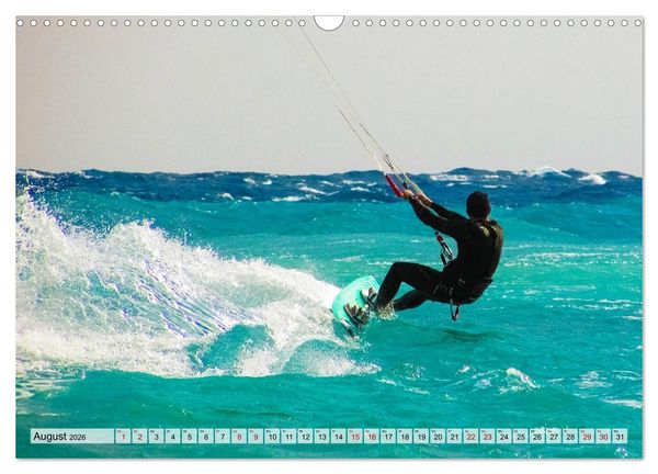 Produktbild: Kitesurfen - Action pur (Wandkalender 2026 DIN A3 quer), CALVENDO Monatskalender