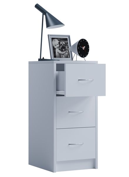 Produktbild: Holz Nachtschrank Nachttisch Schublade Boxal Maxi