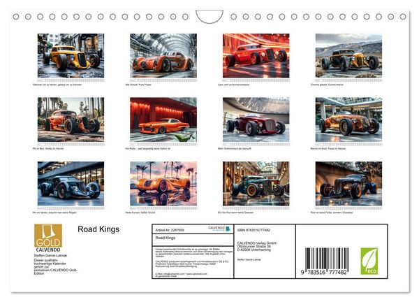 Produktbild: Road Kings (Wandkalender 2027 DIN A4 quer), CALVENDO Monatskalender