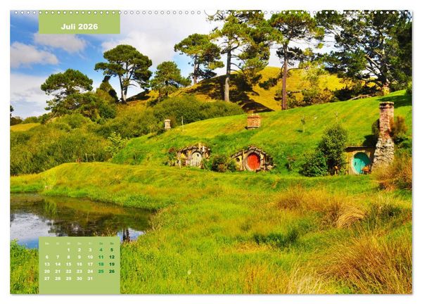 Produktbild: Erlebe mit mir die H&ouml;hepunkte von Neuseeland (hochwertiger Premium Wandkalender 2026 DIN A2 quer), Kunstdruck in Hochglanz