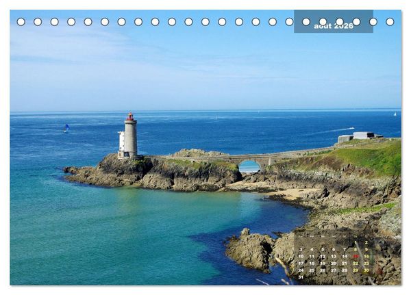 Produktbild: Bretagne Beaux sites du Finist&egrave;re (Calendrier de bureau 2026 DIN A5 vertical), CALVENDO calendrier mensuel
