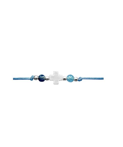 Produktbild: Armband - Perlenarmband mit Kreuzanh&auml;nger