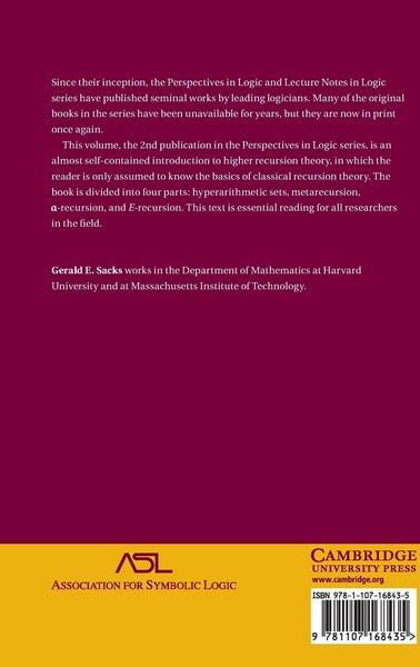Produktbild: Higher Recursion Theory
