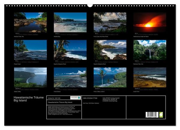 Produktbild: Hawaiianische Tr&auml;ume Big Island (Wandkalender 2027 DIN A2 quer), CALVENDO Monatskalender