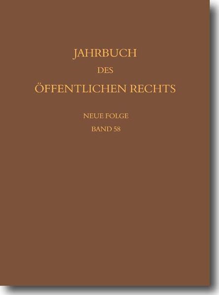 Produktbild: Jahrbuch des &ouml;ffentlichen Rechts der Gegenwart. Neue Folge