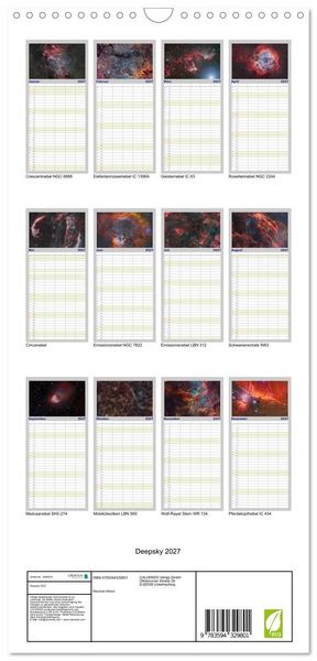 Produktbild: Familienplaner 2027 - Deepsky 2027 mit 5 Spalten (Wandkalender, 21 x 45 cm) CALVENDO