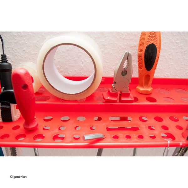 Produktbild: HTI-Living Werkzeughalter Wandhalter Werkzeugleiste Kunststoff rot 60 cm Werkzeugaufbewahrung
