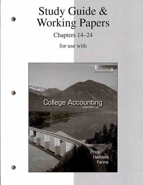 Produktbild: Study Guide & Working Papers for Use with College Accounting Chapters 14-24