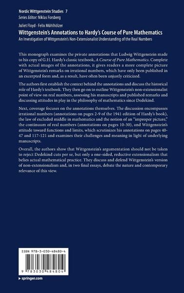 Produktbild: Wittgenstein&rsquo;s Annotations to Hardy&rsquo;s Course of Pure Mathematics