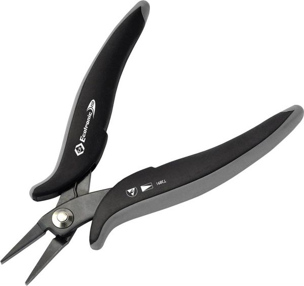 Produktbild: C.K T3891 ESD Flachzange Gerade Carbonstahl 145mm