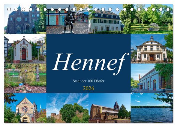 Produktbild: Hennef - Stadt der 100 D&ouml;rfer (Tischkalender 2026 DIN A5 quer), CALVENDO Monatskalender