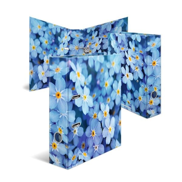 Produktbild: HERMA Motivordner Blue Flowers DIN A4 R&uuml;ckenbreite 7cm