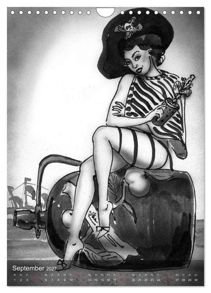 Produktbild: DELIKATESSEN - leckere K&ouml;stlichkeiten & kalorienarme Pin up Illustrationen, Zeichnungen, Grafiken und Malerei der Marke "Burlesque up your wall" von Sara Horwath (Wandkalender 2027 DIN A4 hoch), CALVENDO Monatskalender