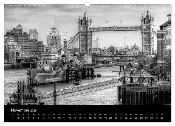 Produktbild: Unterwegs in London (Wandkalender 2026 DIN A2 quer), CALVENDO Monatskalender