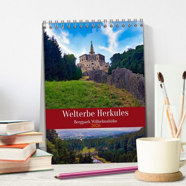 Produktbild: Welterbe Herkules (Tischkalender 2026 DIN A5 hoch), CALVENDO Monatskalender