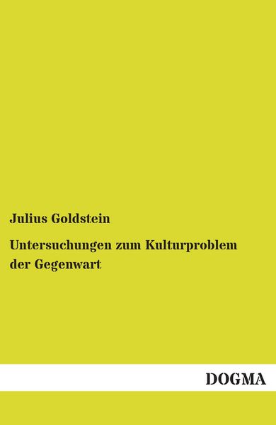 Produktbild: Untersuchungen zum Kulturproblem der Gegenwart