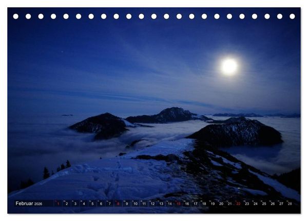 Produktbild: Magische Bergwelt, zwischen Sonnenaufgang und Sonnenuntergang (Tischkalender 2026 DIN A5 quer), CALVENDO Monatskalender