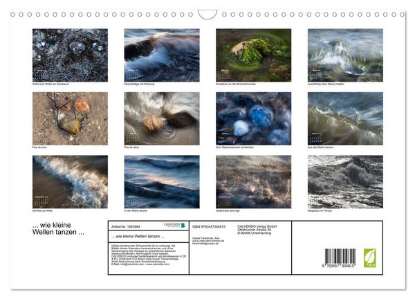 Produktbild: ... wie kleine Wellen tanzen ... (Wandkalender 2026 DIN A3 quer), CALVENDO Monatskalender