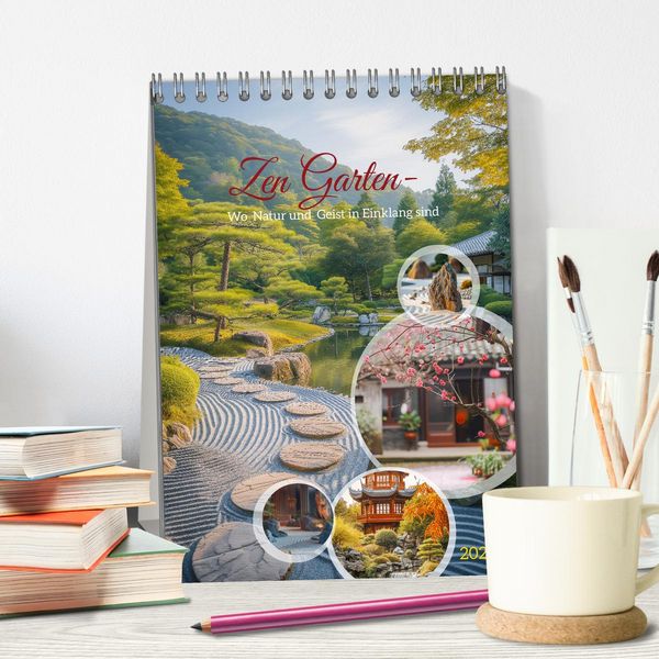 Produktbild: Zen Garten - Wo Natur und Geist in Einklang sind (Tischkalender 2026 DIN A5 hoch), CALVENDO Monatskalender