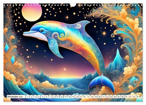 Produktbild: Tiere aus Regenbogenfarben (Wandkalender 2026 DIN A3 quer), CALVENDO Monatskalender