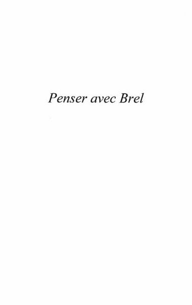 Produktbild: Penser avec brel