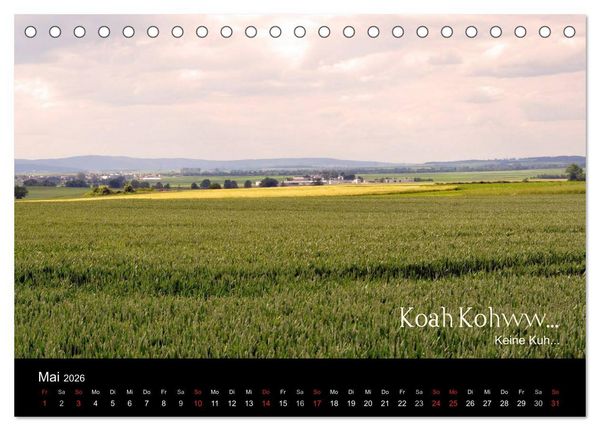 Produktbild: Die Wetterau mit Mundart-Statements (Tischkalender 2026 DIN A5 quer), CALVENDO Monatskalender