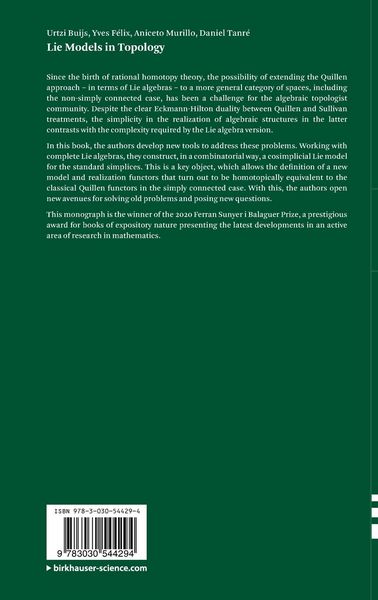 Produktbild: Lie Models in Topology