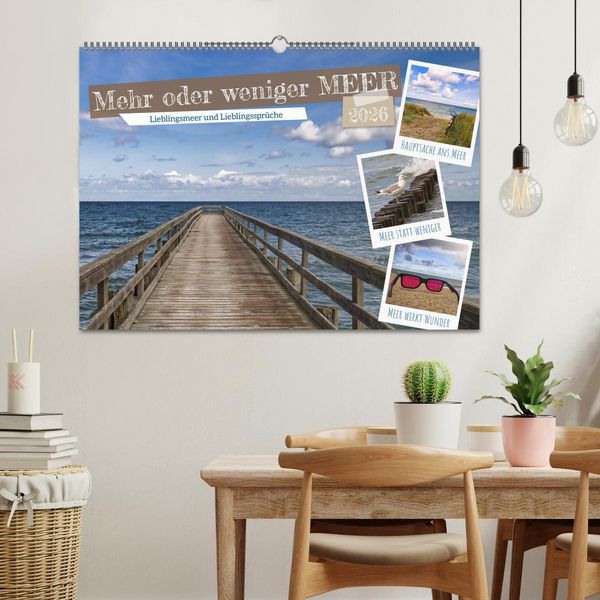 Produktbild: Mehr oder weniger Meer (Wandkalender 2026 DIN A2 quer), CALVENDO Monatskalender