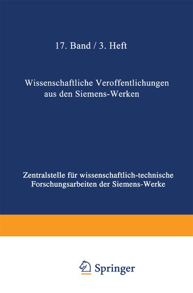 Produktbild: Wissenschaftliche Ver&ouml;ffentlichungen aus den Siemens-Werken