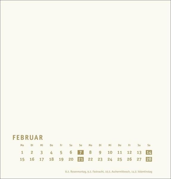 Produktbild: Premium-Bastelkalender gold mittel 2027