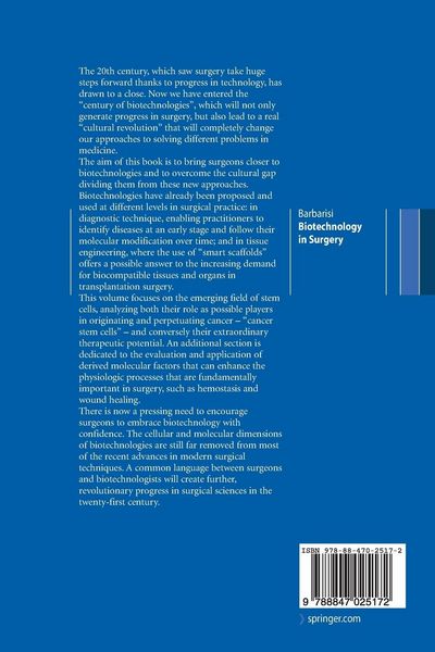 Produktbild: Biotechnology in Surgery