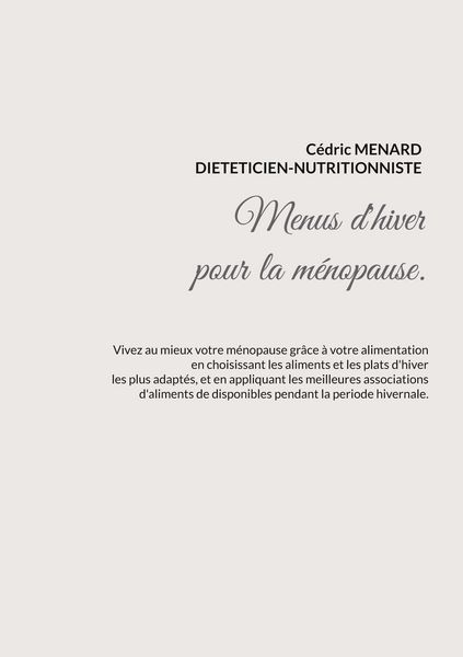 Produktbild: Menus d'hiver adapt&eacute;s &agrave; la m&eacute;nopause.