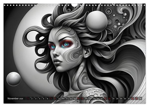 Produktbild: Fantasie Universum Sch&ouml;nheiten (Wandkalender 2026 DIN A3 quer), CALVENDO Monatskalender