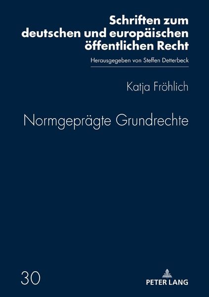 Produktbild: Normgepr&auml;gte Grundrechte