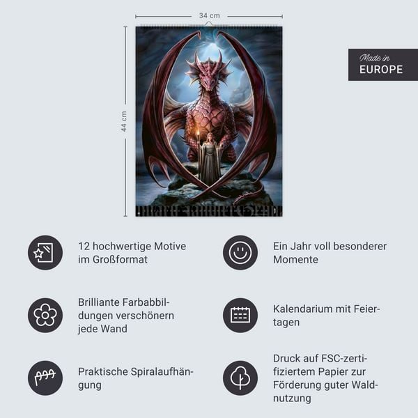 Produktbild: Anne Stokes: Mystic World Posterkalender 2027